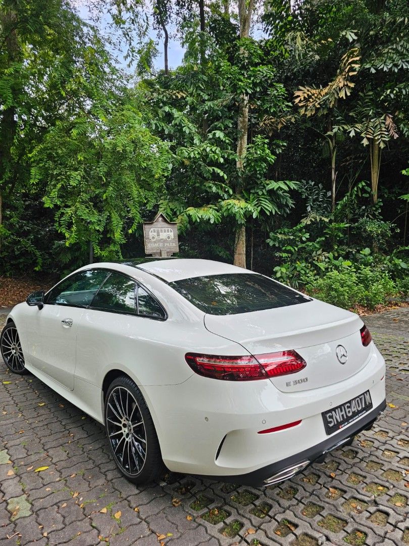 Mercedes-Benz E-Class Coupe Mild Hybrid E300 AMG Line Night Edition Premium Plus (A) (Category: Used Cars) located in Singapore. Submitted by marayden (Listing ID 1411396188, Image 2). Description: Almost brand new. Seldom driven. Only Genuine Buyers. No dealers please.