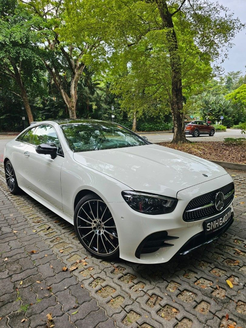 Mercedes-Benz E-Class Coupe Mild Hybrid E300 AMG Line Night Edition Premium Plus (A) (Category: Used Cars) located in Singapore. Submitted by marayden (Listing ID 1411396188, Image 1). Description: Almost brand new. Seldom driven. Only Genuine Buyers. No dealers please.