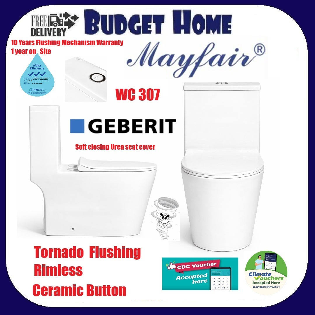 (Nea Climate/Cdc Voucher ) Geberit fitting Mayfair WC307 toilet bowl ...