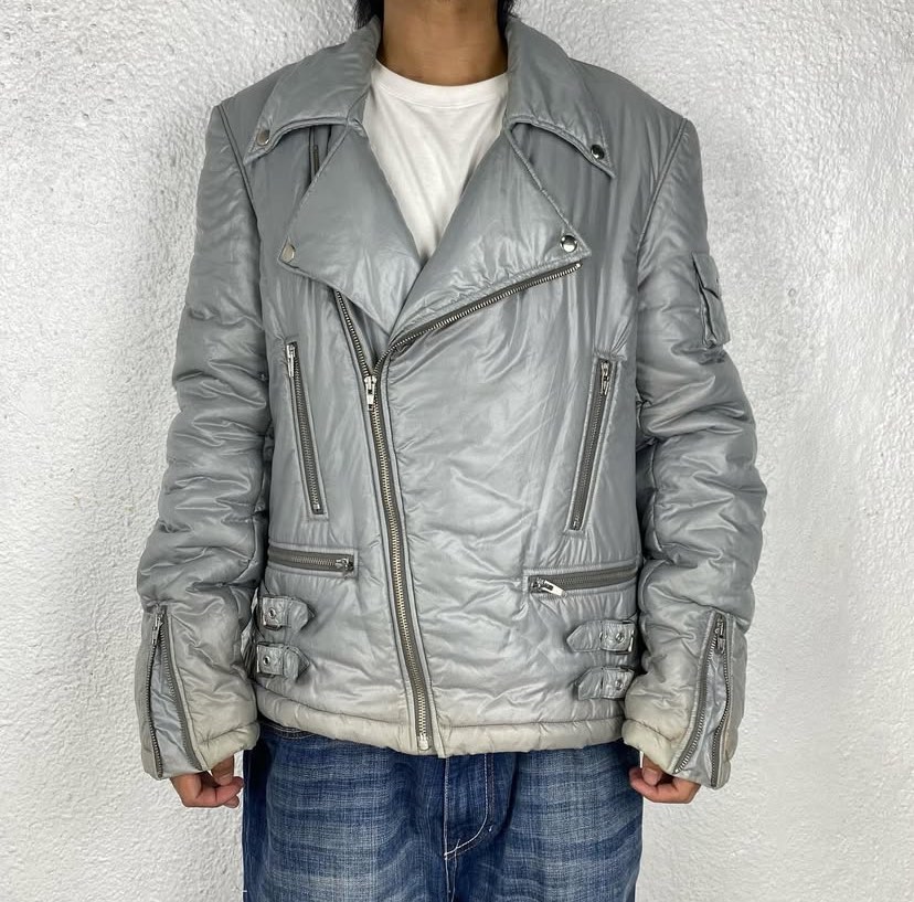 Raf Simons AW03 “CLOSER” Puffer Perfecto Riders Jacket, Men's Fashion ...