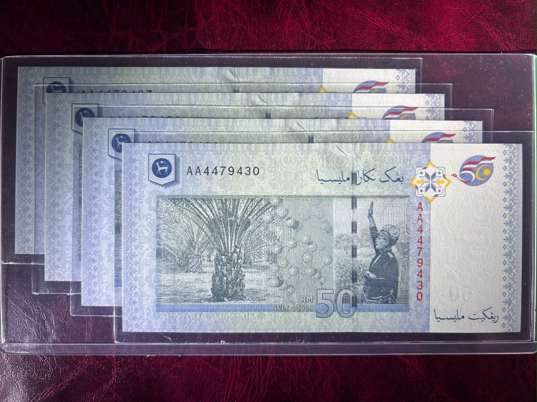 rm50 merdeka 1st aa 50th anniversary 2007 malaysia independence logo ...