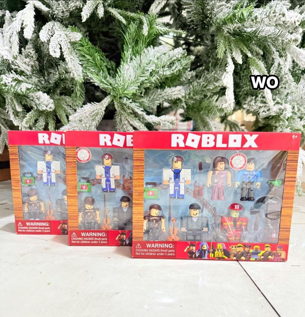 Roblox Action Figures Set (Category: Figurines & Statues) located in Manila. Submitted by yannieshop (Listing ID 1411288556, Image 1). Description: - Roblox action figure set - Includes doctor, musician, and firefighter figures - Each figure comes with unique accessories - Recommended for ages 6+ - Warning: Contains small parts.