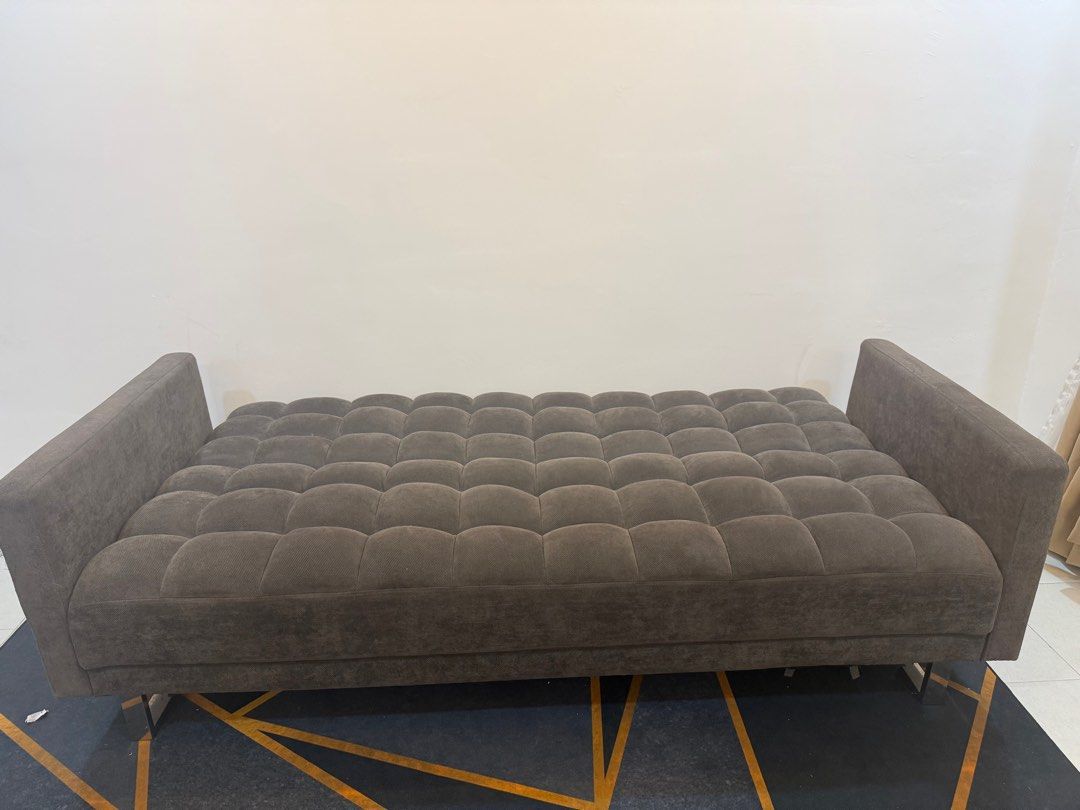 Sofas Bed SSF (Category: Sofas) located in Kuala Lumpur. Submitted by awinmey (Listing ID 1411274345, Image 3). Description: SOFA BED SIZE: 215.9 X 91.4 X 91.4CM MATERIAL: COVER: FABRIC-LINEN, SEAT CUSHION: FOAM, FRAME: EU CALYPTUS WOOD, LEGS: METAL.