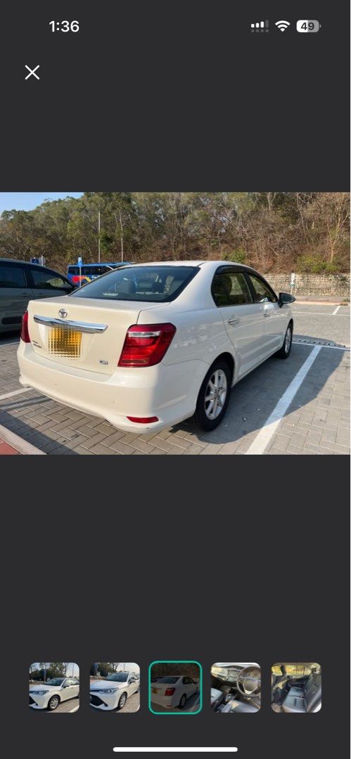 Toyota Corolla 1.5 Axio G (A) （分類：車輛放售）位於 Hong Kong。 由 TL_Sports_Culture 提交（商品編號 1411275006，圖片 3）。簡介： 屋企新成員加入，所以換車 長泊室内、保養佳、內外新净、即買即用! 日常接送老婆返工放工 15km/L，慳油腳車操車一流 歡迎青衣睇車 /試車 *1月已更換全新kyb 避震。