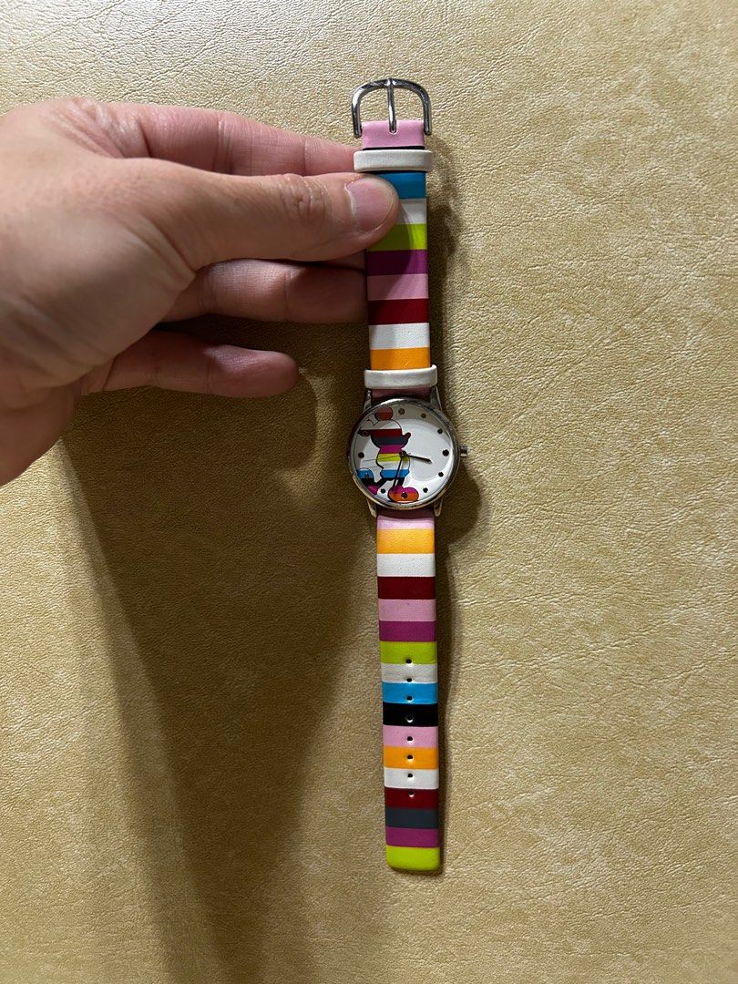Vintage Mickey Mouse watches (900 each) (Category: Women's Watches) located in Quezon City. Submitted by samsontech (Listing ID 1411335996, Image 2). Description: Location: Mindanao Ave QC Delivery to be arranged Various Mickey and Minnie Mouse watches for sale 1. Disney Parks -colorful design with original leather band -new battery installed Dec 23 (battery was 225 pesos) -32mm diameter 900 2. Lassen -new battery installed Dec 23 (battery was 22