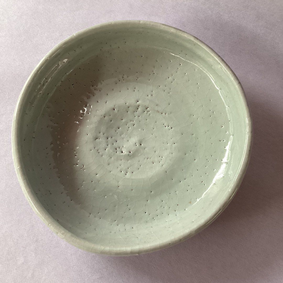 Wabi Sabi Green Celadon Fruit Bowl (Category: Other Kitchenware & Tableware) located in Davao. Submitted by atbpshop192593 (Listing ID 1411429368, Image 3). Description: Php600 Wabi Sabi Green Celadon Fruit Bowl: signed H: 2.8 inches L: 9.5 inches Please REVIEW PHOTOS First to pay.