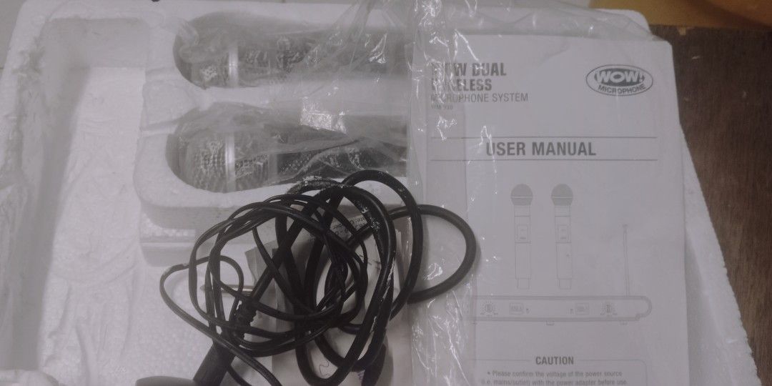 Wow wireless micrphone (Category: Microphones) located in Dasmarinas. Submitted by onamepao_2025 (Listing ID 1411445110, Image 2). Description: 2 wireless microphone good condition dasma cavitr.