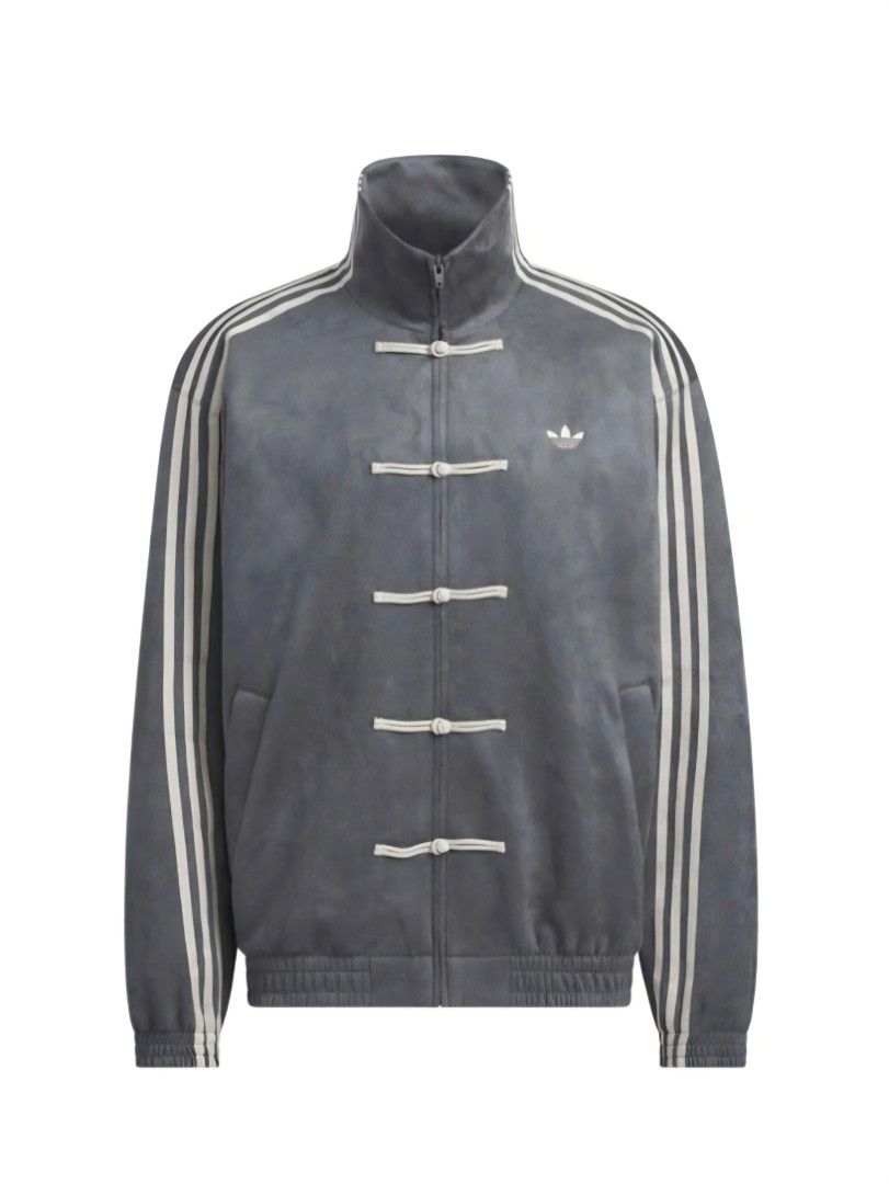 L Size] Adidas Chinese Style Track Top Jacket Grey Blue CTT, Men's