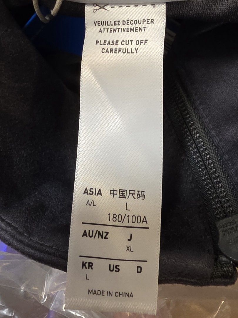 L Size] Adidas Chinese Style Track Top Jacket Grey Blue CTT, Men's