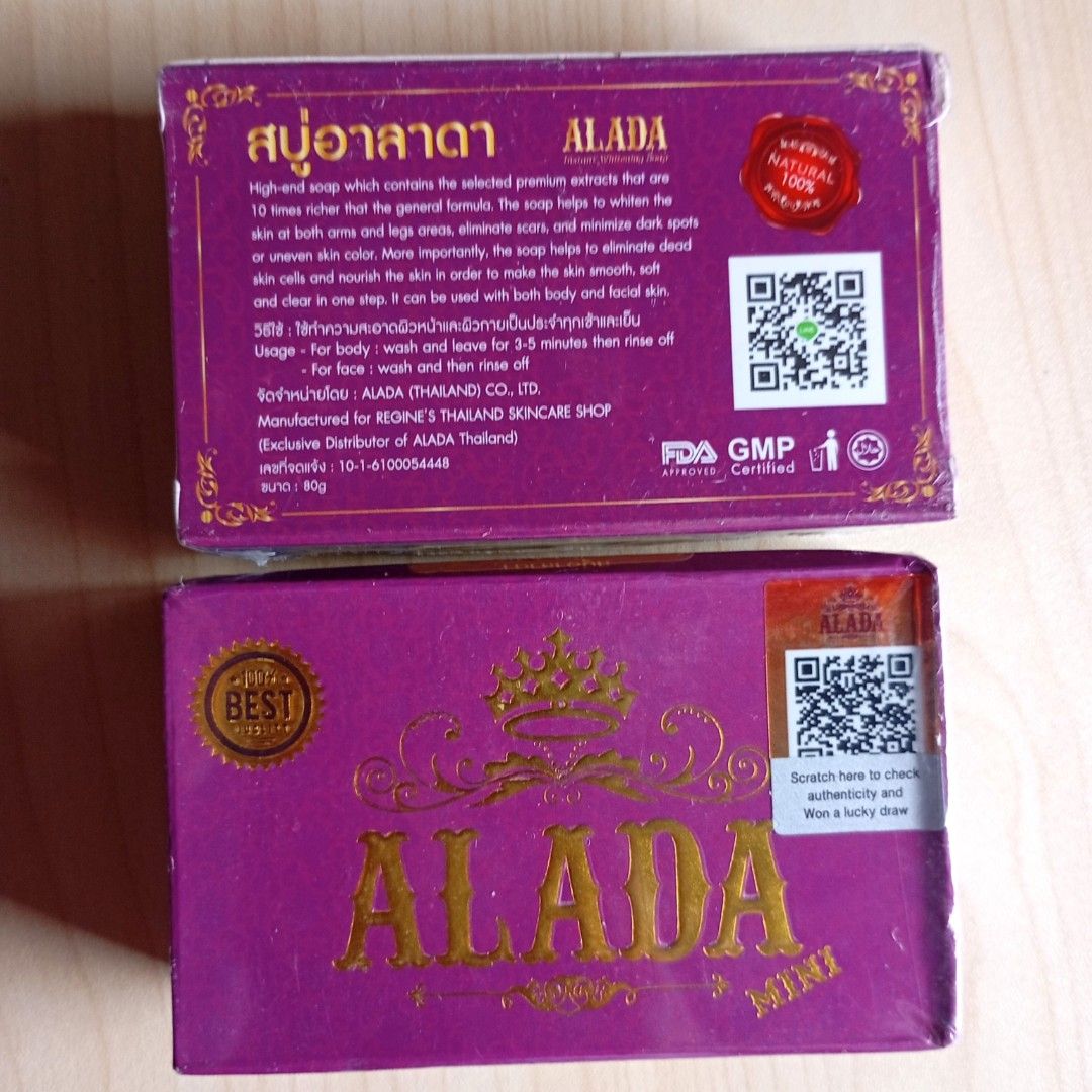 Alada Soap Authentic 80g (Category: Bath) located in Quezon City. Submitted by ana-chan (Listing ID 1411611461, Image 1). Description: 150 each.
