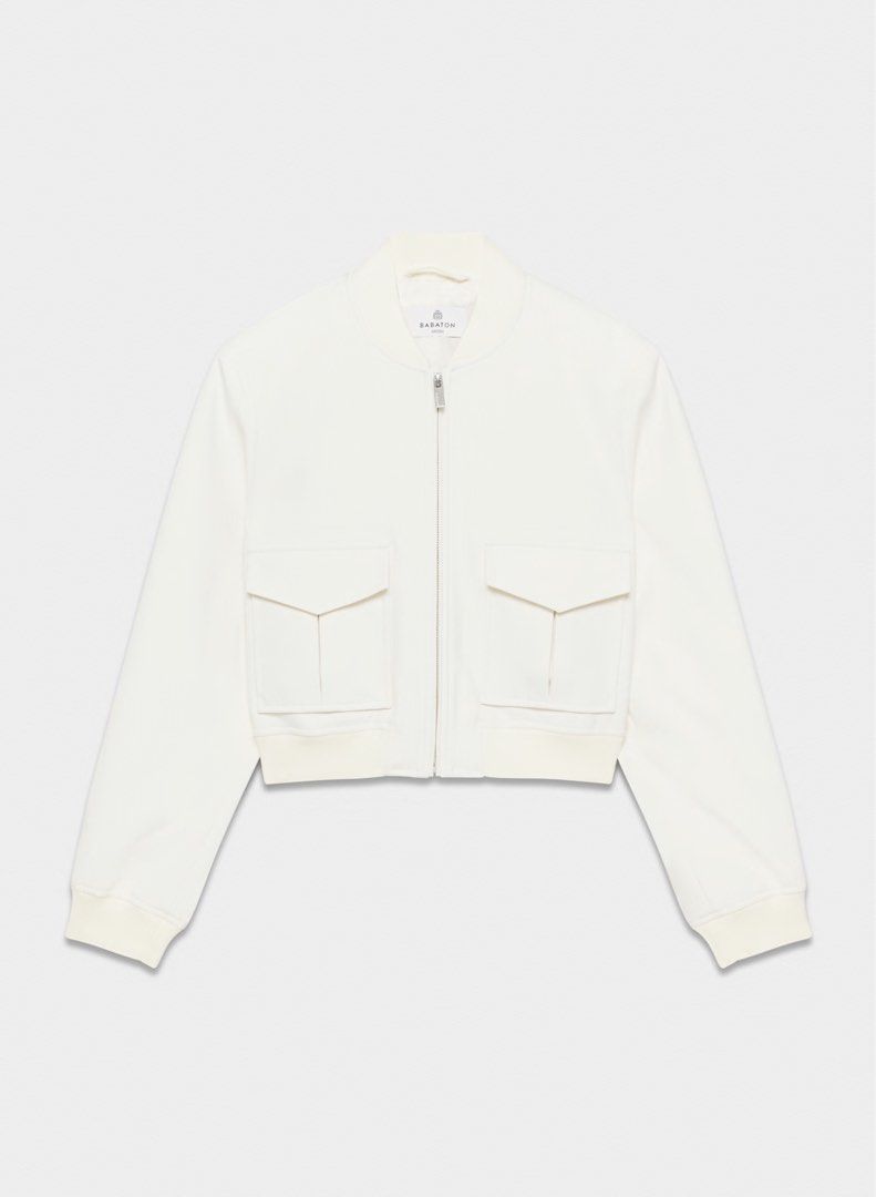 Aritzia Babaton Succession Bomber Jacket in Light Birch (Category: Coats, Jackets and Outerwear) located in Quezon City. Submitted by jkvante (Listing ID 1411524392, Image 2). Description: Brand new! Bought from Aritzia US. .