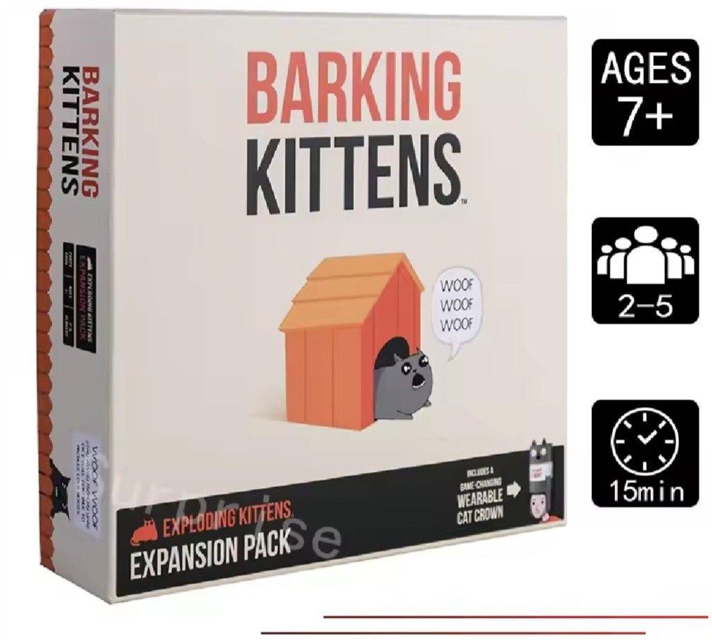 Barking Kittens (Exploding Kittens Expansion), Hobbies & Toys, Toys ...
