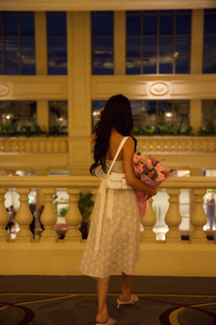 Beige classy long dress for rent!! (Category: Evening dresses & gowns) located in Manila. Submitted by xdd__ (Listing ID 1411487632, Image 3). Description: Fits xs-small. It has a tie in the back to adjust the waist .