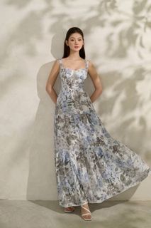 chinese dress ladies Lenora Floral Tiered Maxi Dress
