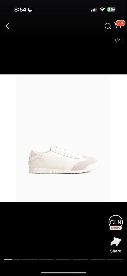 CLN White Sneakers (Category: Sneakers) located in Manila. Submitted by jaydeclutter (Listing ID 1411565897, Image 3). Description: - CLN white sneakers - White body with light grey toe cap .