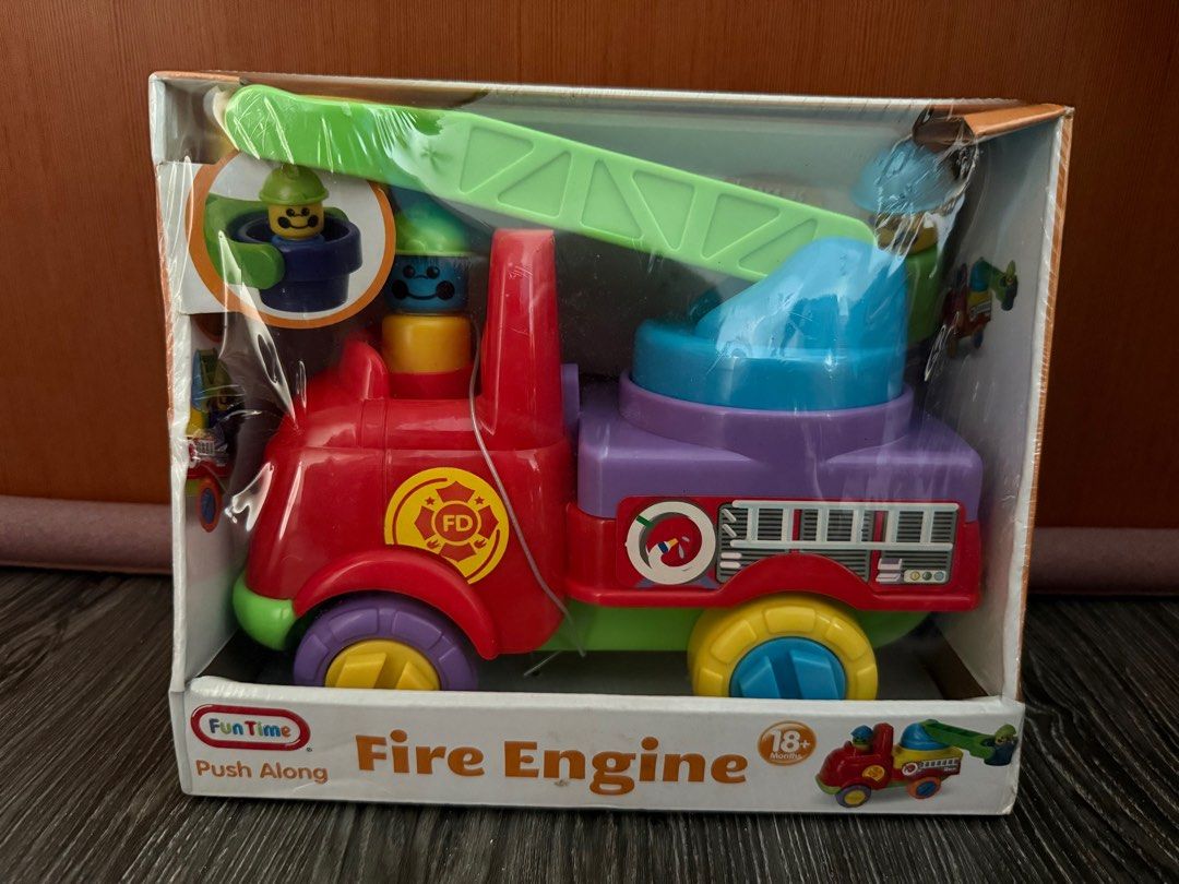 Fun Time Fire Engine Push Along Toy, Hobbies & Toys, Toys & Games on ...