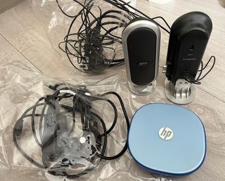 HP Blue Computer Tower and Accessories477698194293411840