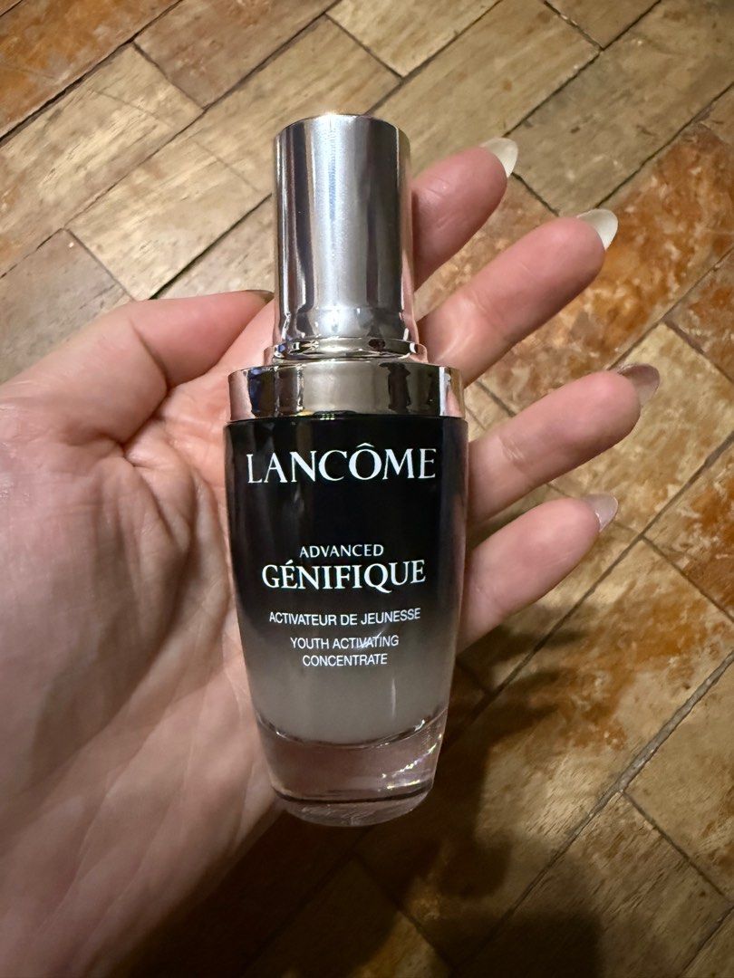 Lancome Advanced Genefique Anti Aging Serum Set (Category: Face Care) located in Manila. Submitted by kirslimm (Listing ID 1411502610, Image 3). Description: Sold as a set: 1. Lancome Advanced Genifique Youth Concentrate 30mL 2. Lancome Advanced Genifique Yeux 5mL 3. Lancome Renergie 300 peptide cream 15mL A hydrating serum that strengthens the skin’s protective moisture barrier for healthy, glowing skin. WHAT IT IS This hydrating serum strengthe