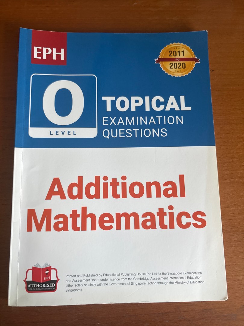 O Level Additional Mathematics Topical Questions (2011-2020), Hobbies ...