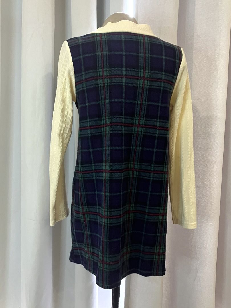 Plaid long sleeve knit dress (size 130) (Category: Babies & Kids Fashion) located in Valenzuela. Submitted by summerskyeshoppe (Listing ID 1411470975, Image 2). Description: VGUC w/ himulmol Personal preloved approximately size 10 Actual color may vary due to lighting Wash before you wear MOP: BPI, Metrobank, Gcash, Paymaya Courier: MCHA / JnT Provincial : J&T - depends on location.