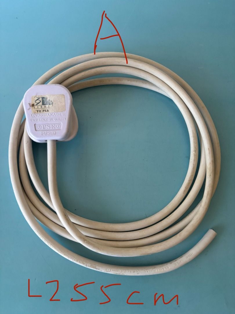 Power Cables with 3-point plug- Various Lengths