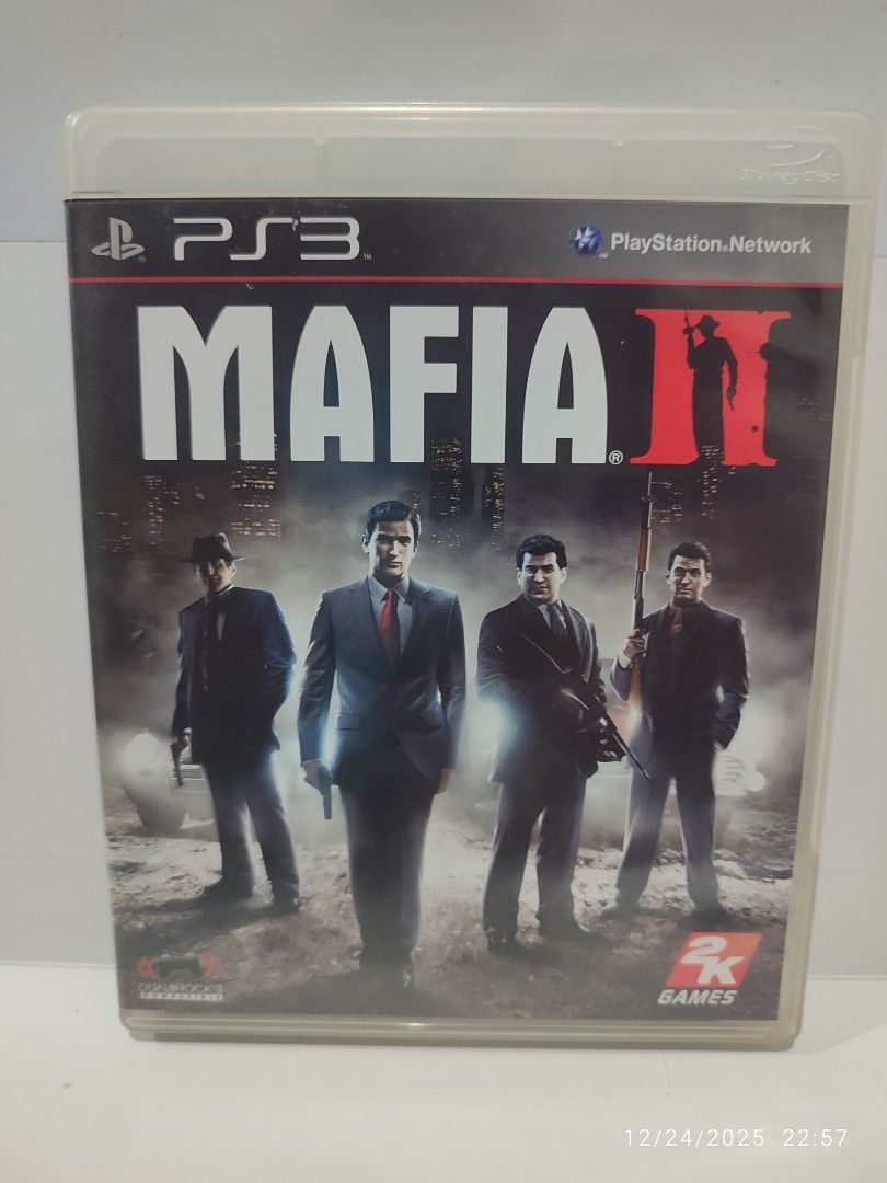 PS3 - Mafia 2 (PRE-OWNED) "R3" (Category: PlayStation) located in Mendez-Nunez. Submitted by sf2_gameshop (Listing ID 1411585581, Image 1). Description: PLEASE READ CONDITION: Pre-owned item. Tested working. It comes with a poster map and a manual. GENRE: Action-adventure MODE: Single-player REGION: 3 - Asia VOICE: English IN-GAME TEXT: English MANUAL: English Feel free to chat for any inquiries and you may check my shop regularly for item update