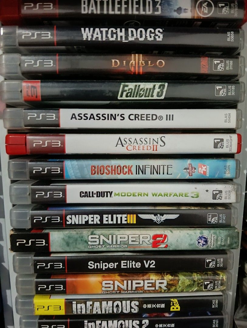 Ps3 games for sale (Category: PlayStation) located in Caloocan City. Submitted by jbfuenzalida27 (Listing ID 1411449989, Image 1). Description: ps3 games for sale All good condition Tested and working Diablo 3 Battlefield 3 Call of duty modern warfare 3 Infamous Infamous 2 Assassin's Creed 2 Assassin's Creed 3 Bioshock infinite Fallout 3 Watchdogs Sniper ghost warrior Sniper ghost warrior 2 Sniper elite 2 Sniper elite 3 250 each Meetup: c3 calooc