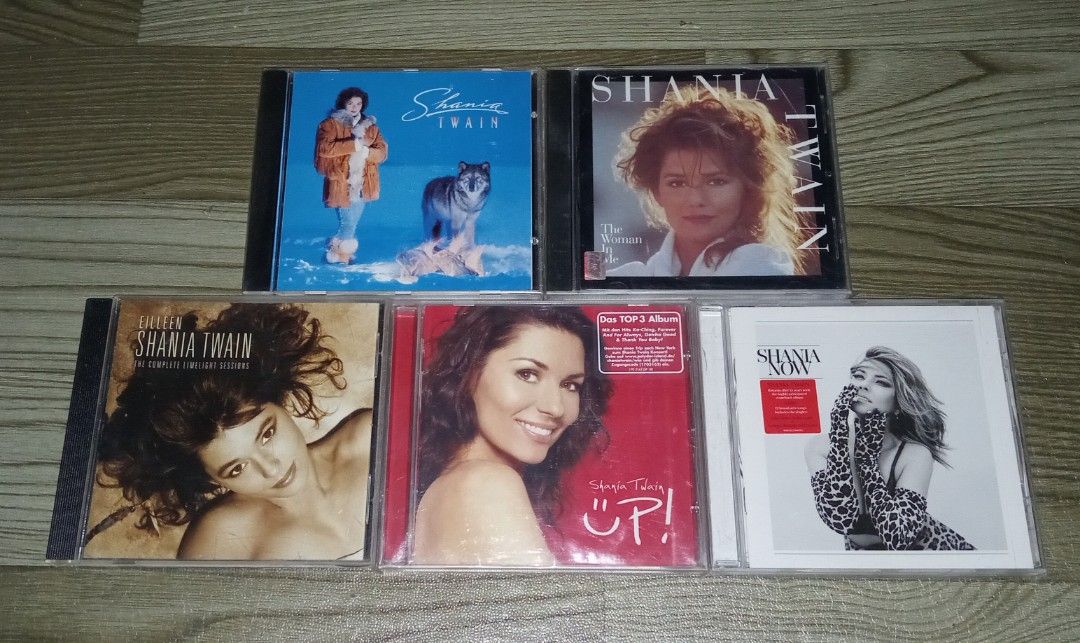 SHANIA TWAIN CD (Category: CDs & DVDs) located in Talavera. Submitted by thalifan46 (Listing ID 1411497578, Image 1). Description: SHANIA TWAIN CD •SHANIA TWAIN - P450 •THE WOMAN IN ME - P250 •EILLEEN - P400 •UP - P750 •NOW -.