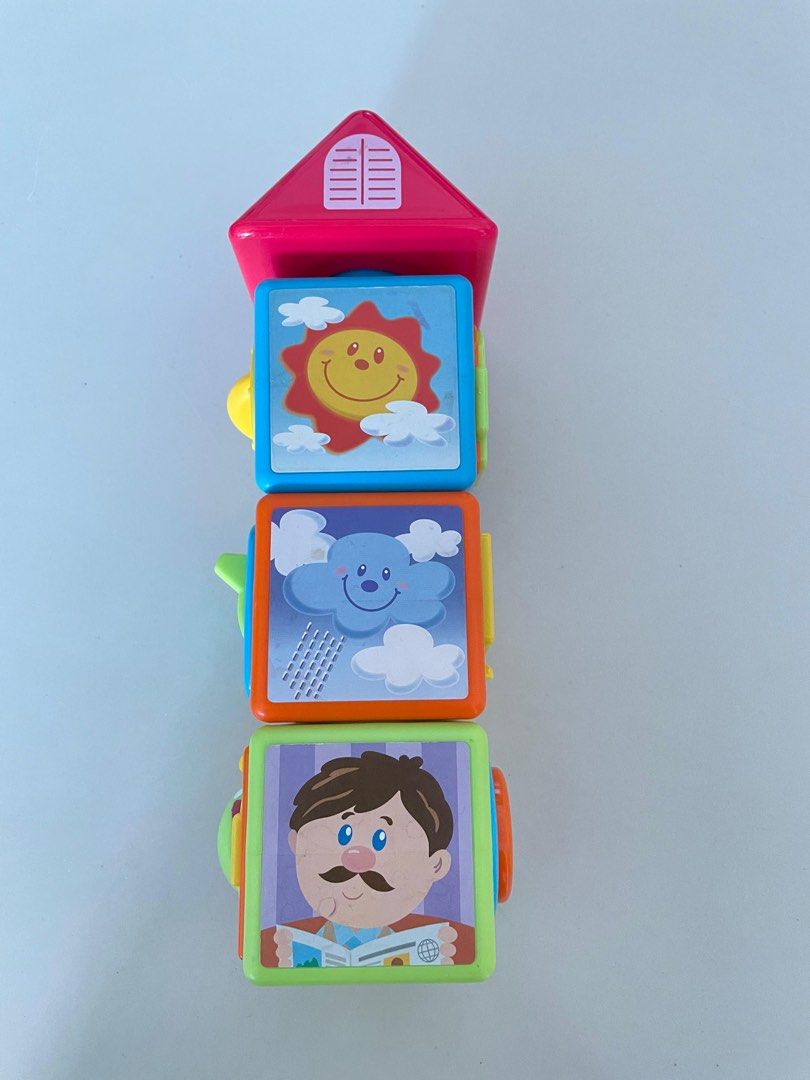 Stackable Educational Toy Blocks (Category: Educational & Learning Toys) located in Singapore. Submitted by emit8 (Listing ID 1411510936, Image 3). Description: - Stackable blocks with pictures and shapes. - Develops fine motor skills. - Teaches shapes, colors, and everyday objects. - Easy to clean. - Safe for young children..