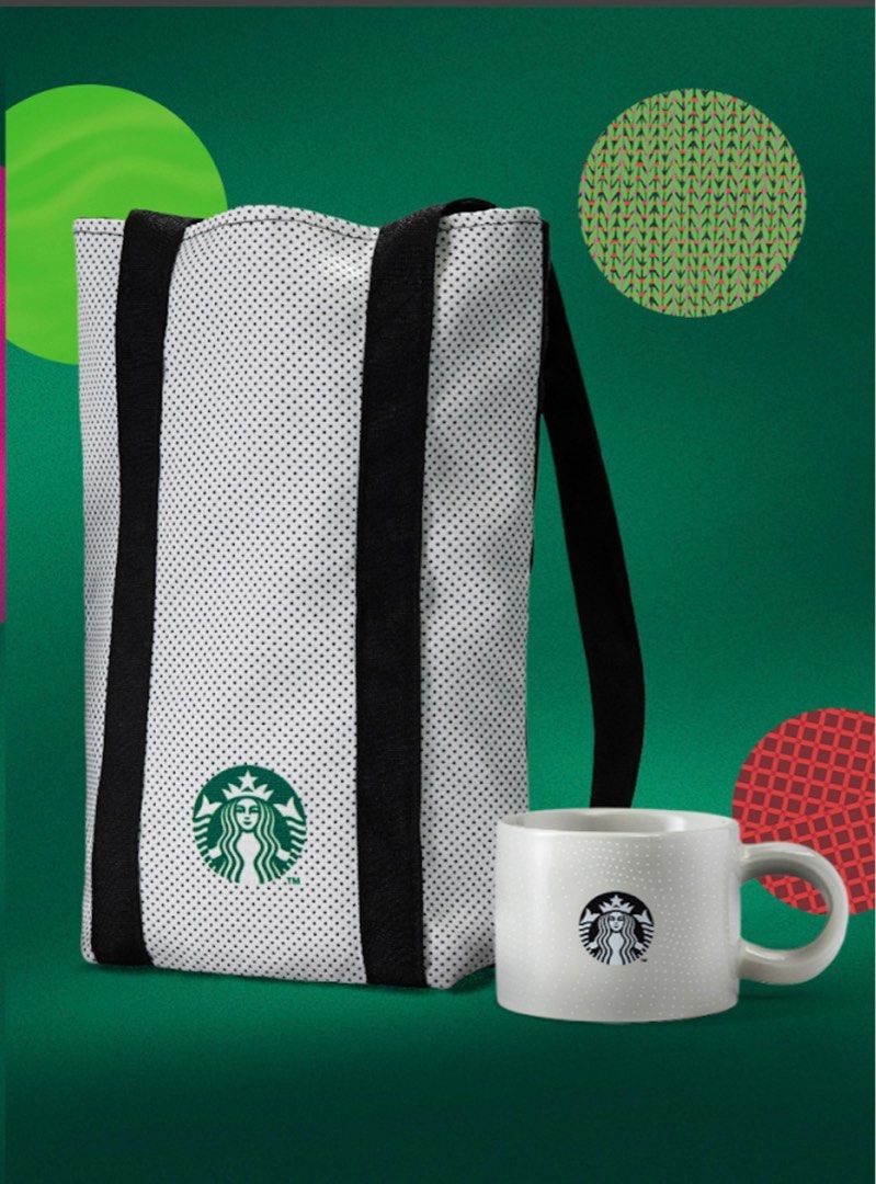 Starbucks Tote Bag and Mug Set (Category: Looking For) located in Taguig. Submitted by jcdee7 (Listing ID 1411534696, Image 1). Description: Description: Selling Starbucks 2024 Collection ✔️ Includes Mug + Tote Bag ✔️ 100% UNUSED ✔️ May sticker pa / sealed ✔️ Authentic Starbucks item ✔️ Perfect for collectors or pang-gift 🎁 ✨ Mug Details: – Original Starbucks 2024 design – Ceramic mug – Still sealed, untouched 👜 Tote Bag Details: – Limited Star
