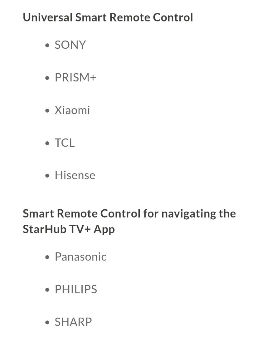 TV Smart Remote Control Starhub TV+, TV & Home Appliances, TV ...