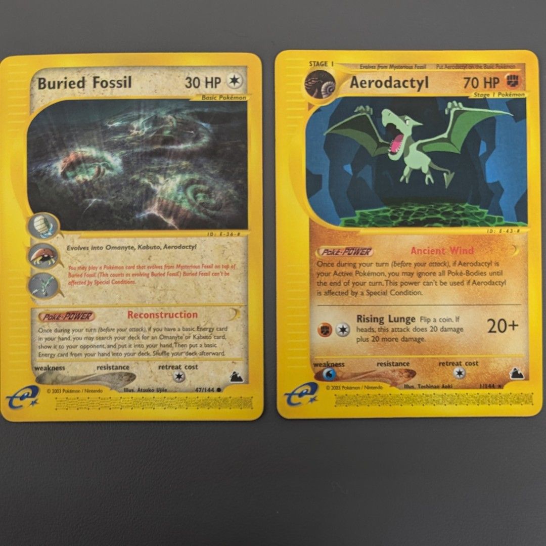 pokemon ball with cards Buried Fossil (47/144) [Skyridge]