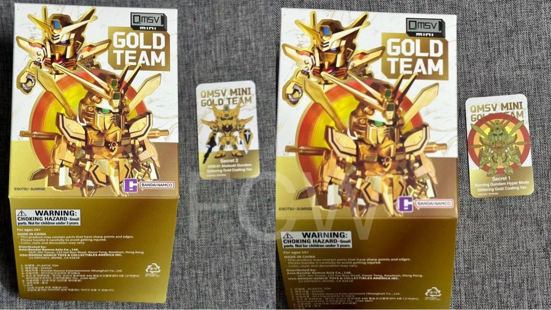 隱藏神高達曉Bandai QMSV GUNDAM GOLD TEAM 黃金戰鬥金百色獨角獸