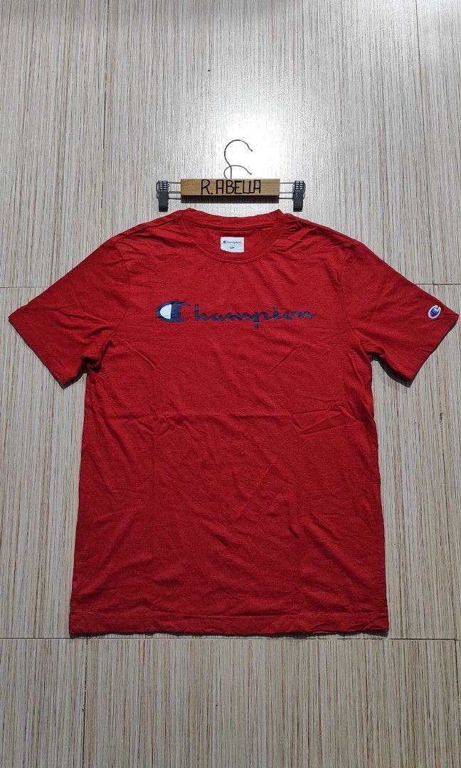 CHAMPION CLASSIC SCRIPT LOGO (Category: Tshirts & Polo Shirts ) located in Manila. Submitted by rumarabe (Listing ID 1411710482, Image 1). Description: PTPA. THANK YOU CHAMPION CLASSIC SCRIPT LOGO SHIRT COMPLETE TAGS SIZE: SMALL ON TAG CAN FIT MEDIUM FRAME DIMES: WIDTH 20.5 LENGTH 28.5 IN EXCELLENT TO GOOD AS NEW CONDITION BICOL LOCATION DM FOR INTERESTED 📩.