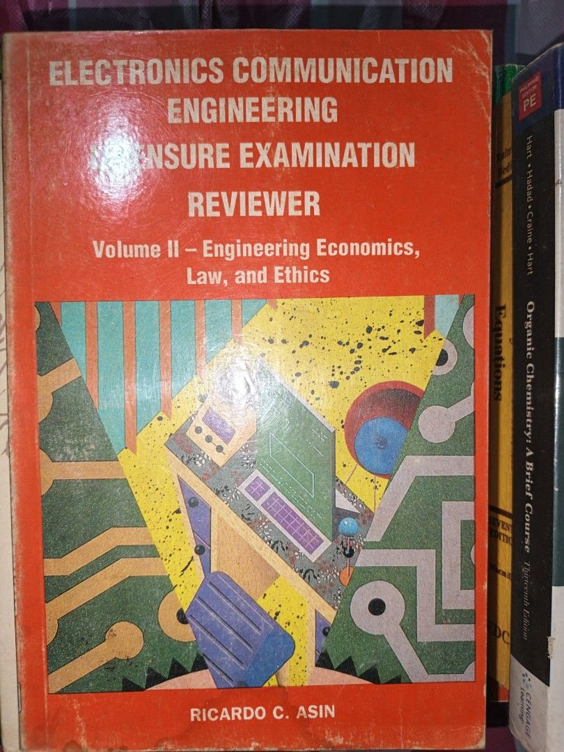 Electronics Communication Engineering Reviewer Books (Category: Textbooks) located in Manila. Submitted by patpatsss122 (Listing ID 1411672809, Image 1). Description: - ECE Board Exam Reviewer Books bundle - Authored by Ricardo C. Asin - Volume I: Mathematics - Volume II: Engineering Economics, Law, and Ethics - Perfect for ECE board exam preparation.