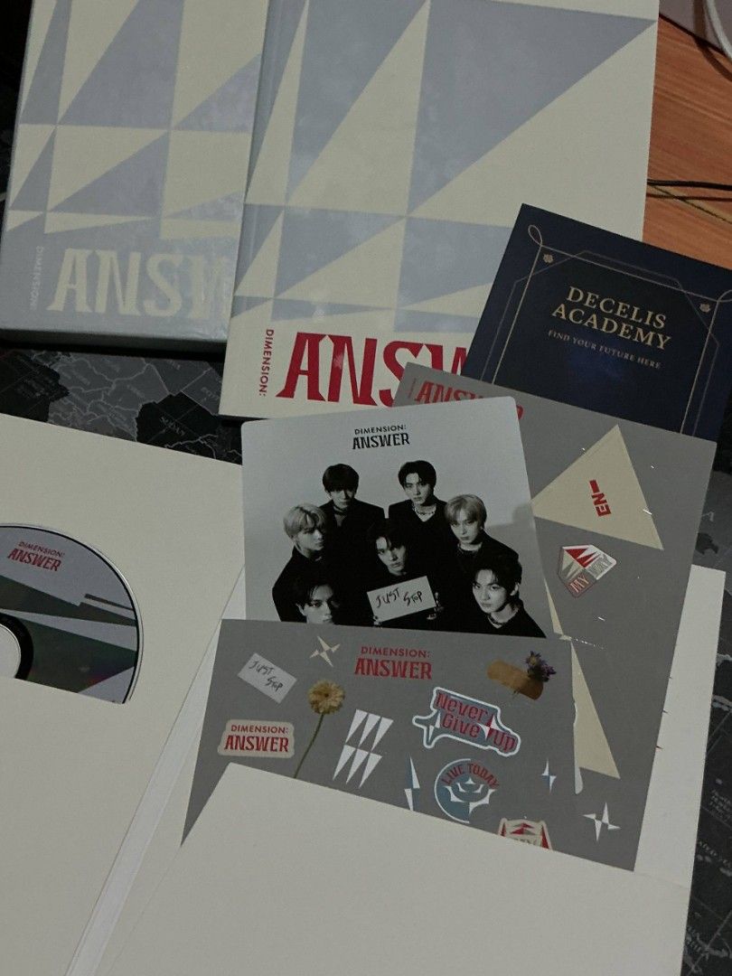 ENHYPEN Dimension: Answer Album (Category: CDs & DVDs) located in Ligao. Submitted by rinaaaroo (Listing ID 1411631414, Image 1). Description: - ENHYPEN Dimension: Answer album - Sealed with KOMCA sticker - Includes album, CD, stickers, and other inclusions (no photocard included) - In original packaging - only used it one time and it's in good condition - Shipping fee is always shouldered by the buyer. NO FREE SHIPPING, NO COD - Strictly payment