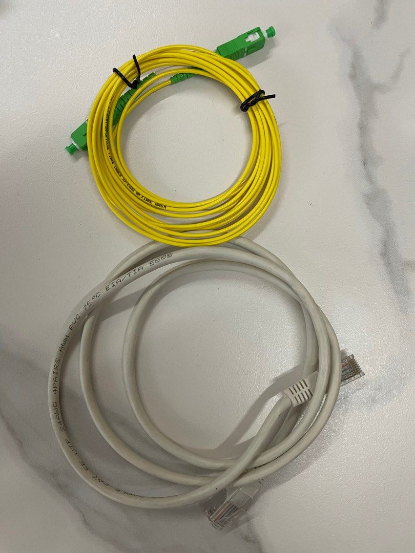 Fiber Optic Cable and Ethernet Cable