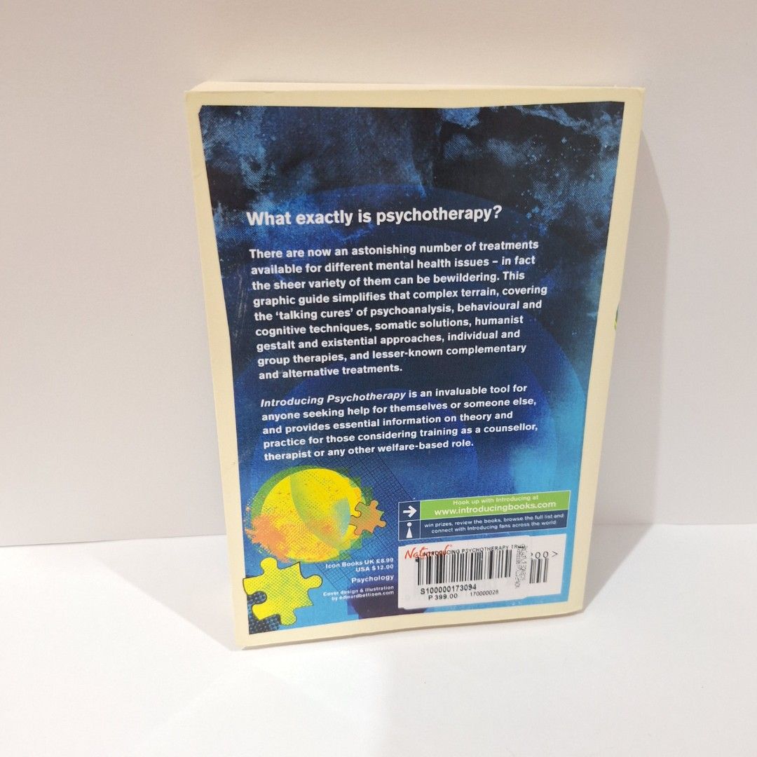 Introducing Psychotherapy: A Graphic Guide book (Category: Textbooks) located in Cebu City. Submitted by maponus (Listing ID 1411747402, Image 2). Description: - Title: Introducing Psychotherapy: A Graphic Guide - Authors: Nigel Benson and Robin Van Loon - Format: Paperback - Condition: Good - Features: Illustrated, covers various psychotherapy techniques and approaches..
