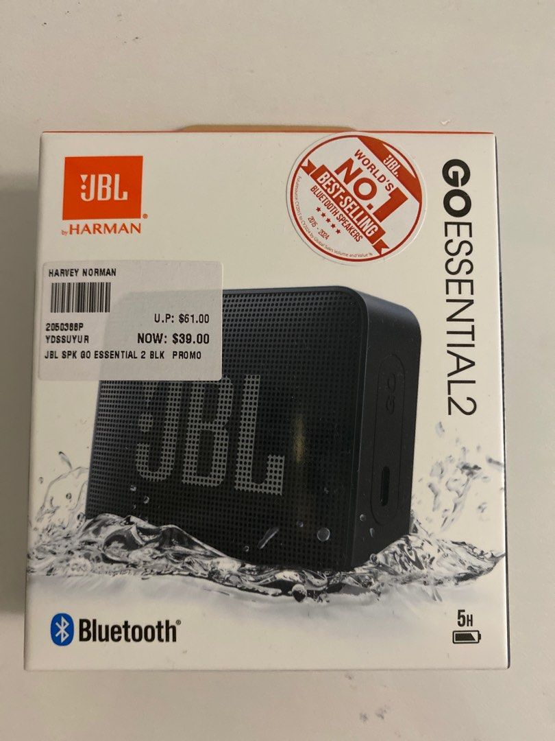 JBL Go Essential 2 Bluetooth Speaker - Black
