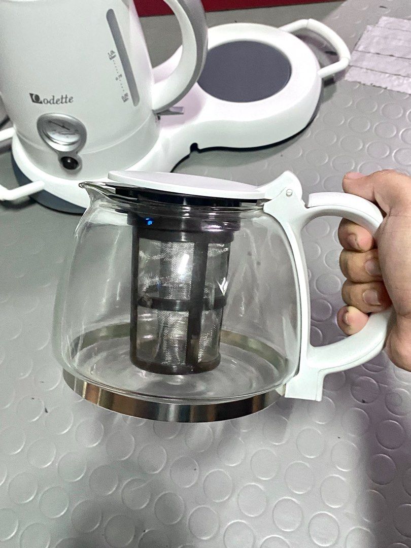 Odette Electric Kettle with Tea Tray 1L (Category: Coffee & Tea Tableware) located in Manila. Submitted by jdlgrnd2022 (Listing ID 1411705766, Image 3). Description: FS: Odette Electric Kettle with Tea Tray Price: ₱3,000 (still negotiable) Original price online is around ₱6,000–₱8,000, so almost half na lang dito. Brand new and never been used. Napanalunan sa Christmas party as one of the major prizes. May box pa. RFS: May kettle na kami at may e