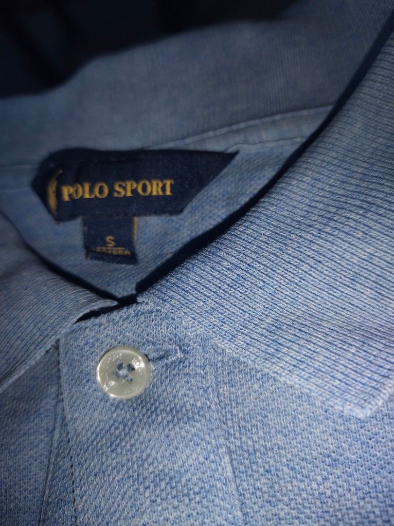 Polo Sport Shirt (Category: Tshirts & Polo Shirts ) located in Manila. Submitted by icarus53891 (Listing ID 1411614373, Image 3). Description: - Polo Sport shirt - Light blue color - Size: S - Classic design - Polo Sport logo - Button-down collar - Short sleeves - Made with quality materials.