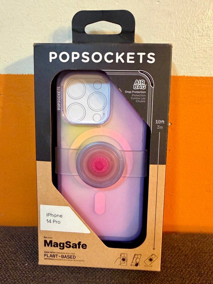Popsocket Case for iPhone 14 Pro (Aura) (Category: Cases & Sleeves) located in Pasig City. Submitted by mitzikoi (Listing ID 1411741062, Image 1). Description: Popsocket Aura Case for iPhone 14 Pro 8/10 condition RFS: upgraded .