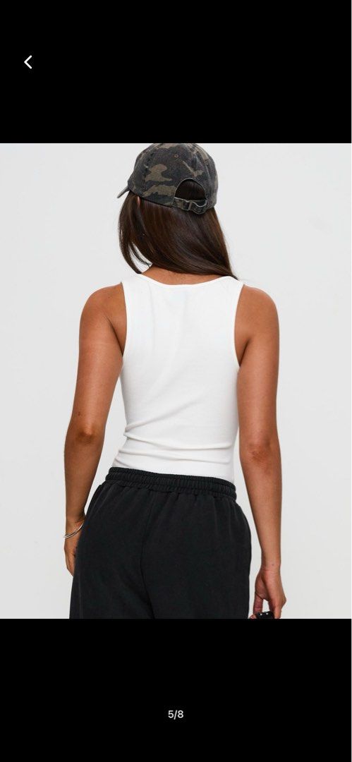 Princess Polly | Baseline Rib Bodysuit White (Category: Others Tops) located in Caloocan City. Submitted by dnyln.e (Listing ID 1411675553, Image 3). Description: Original price: 2500 w/ sf and tax Never been used, and still has a price tag. No damage..