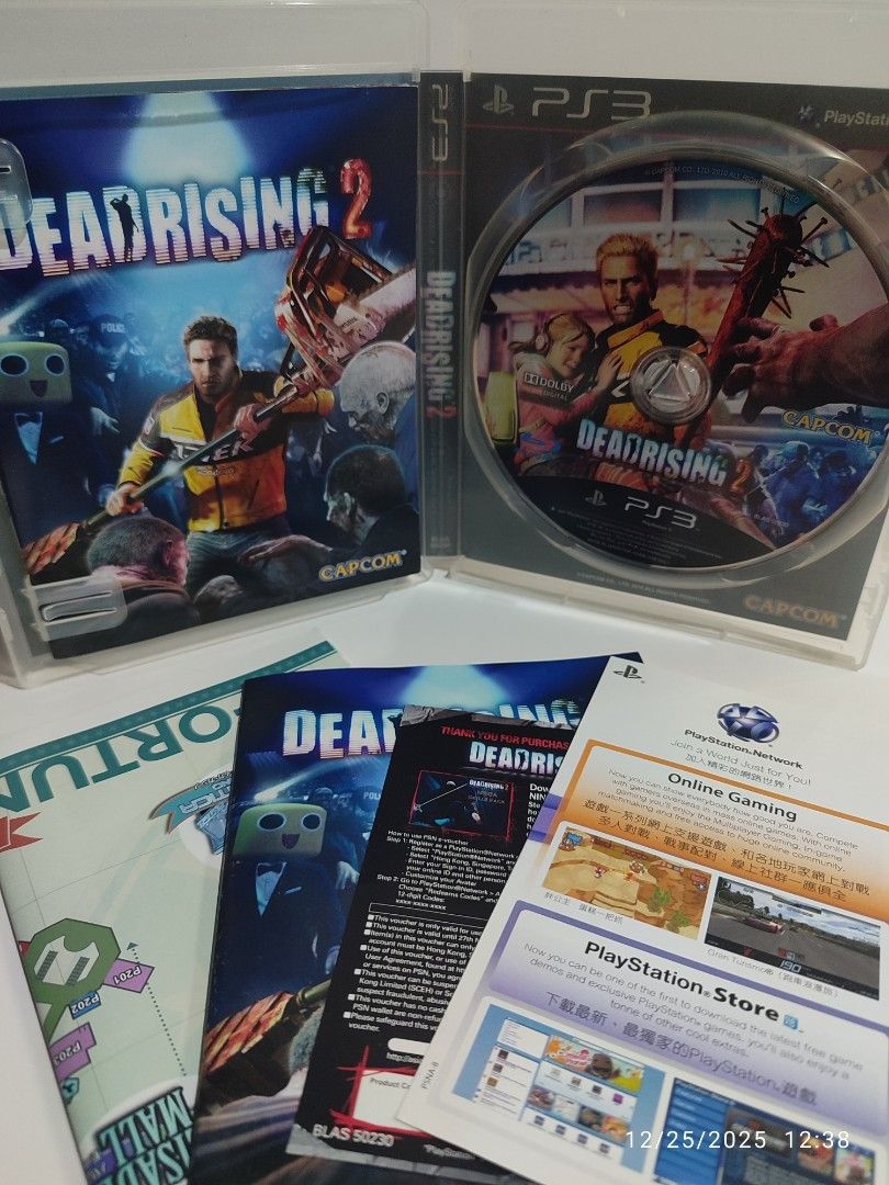 PS3 - Dead Rising 2 (PRE-LOVED) "R3" (Category: PlayStation) located in Mendez-Nunez. Submitted by sf2_gameshop (Listing ID 1411650004, Image 3). Description: PLEASE READ: CONDITION: Pre-owned item. Installed and tested working. Complete manuals, inserts and map. It has two game manuals (one English the other Chinese) . DLC code is untested if still valid. GENRE: Action-adventure MODE: Single-player REGION: 1 - US VOICE: English IN-GAME TEXT: Eng