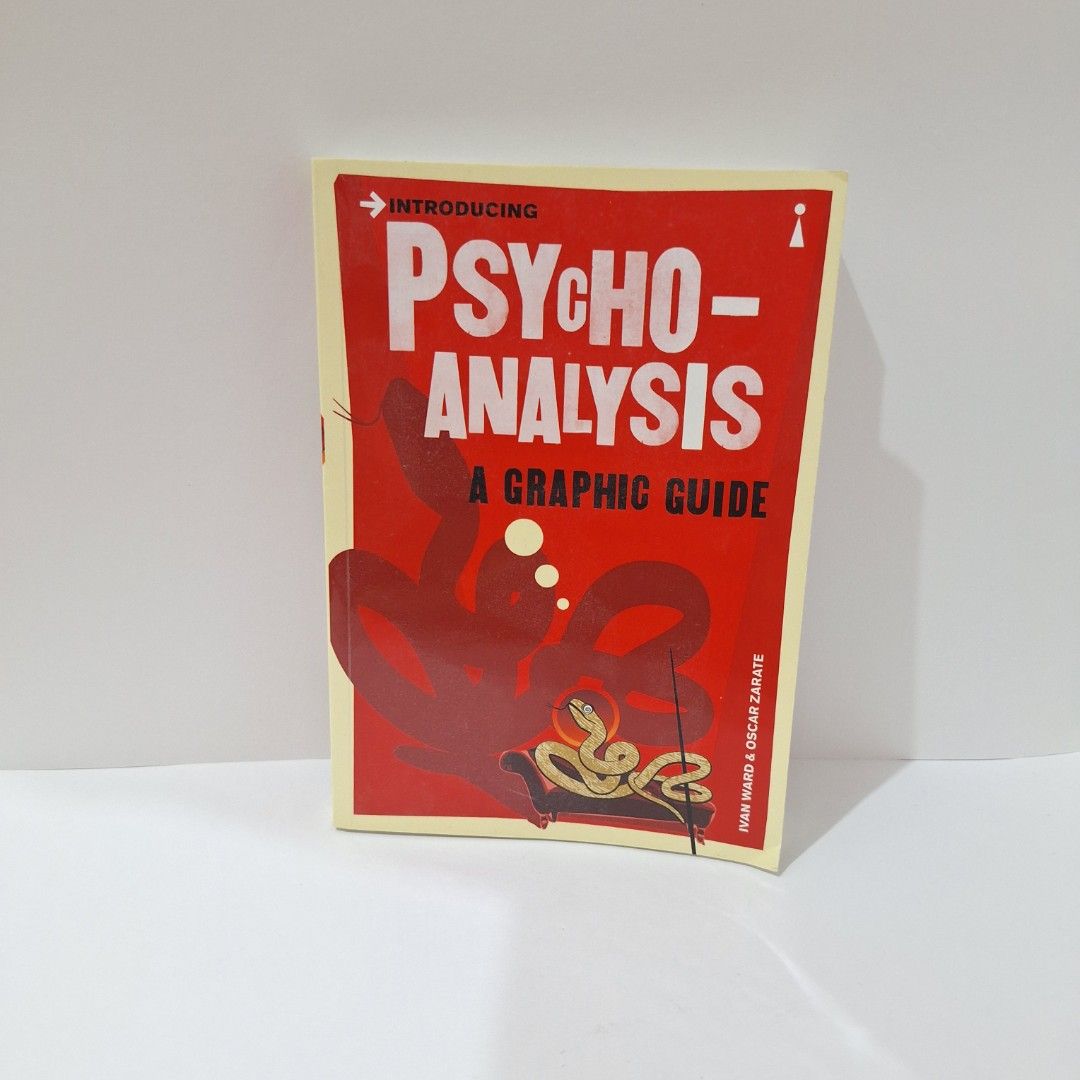 Psycho-Analysis: A Graphic Guide book (Category: Textbooks) located in Cebu City. Submitted by maponus (Listing ID 1411747302, Image 1). Description: - "Psycho-Analysis: A Graphic Guide" by Ivan Ward and Oscar Zarate - Introduces psychoanalysis and key concepts - Covers the mind, emotions, and the unconscious - Graphic guide format for easy understanding - Features a red cover with illustrations.