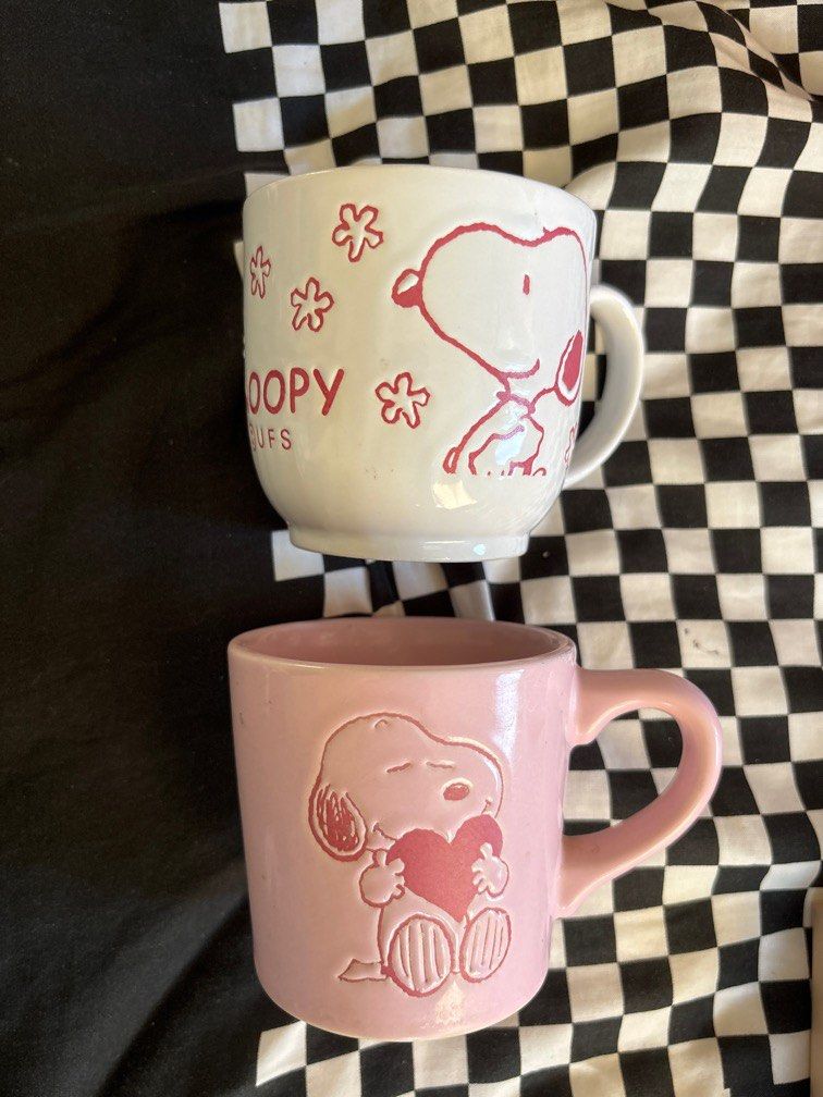 Snoopy engraved-design mug- sold per piece (Category: Coffee & Tea Tableware) located in Calamba. Submitted by cur8d (Listing ID 1411714740, Image 2). Description: pink- sold .