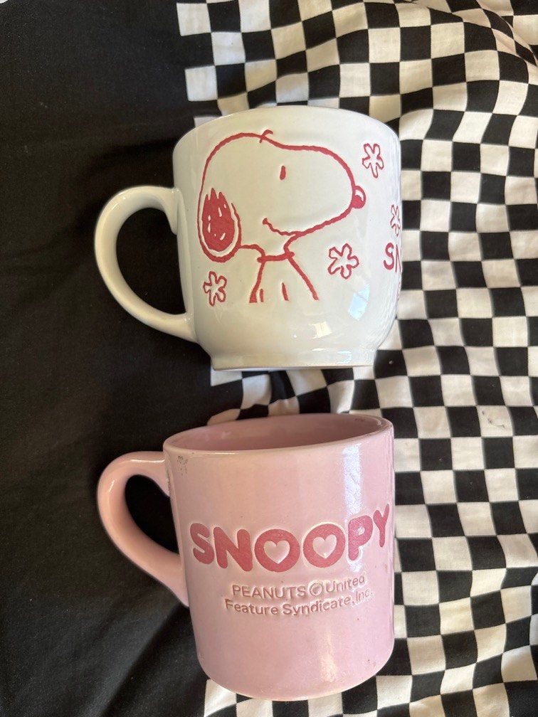 Snoopy engraved-design mug- sold per piece (Category: Coffee & Tea Tableware) located in Calamba. Submitted by cur8d (Listing ID 1411714740, Image 3). Description: pink- sold .