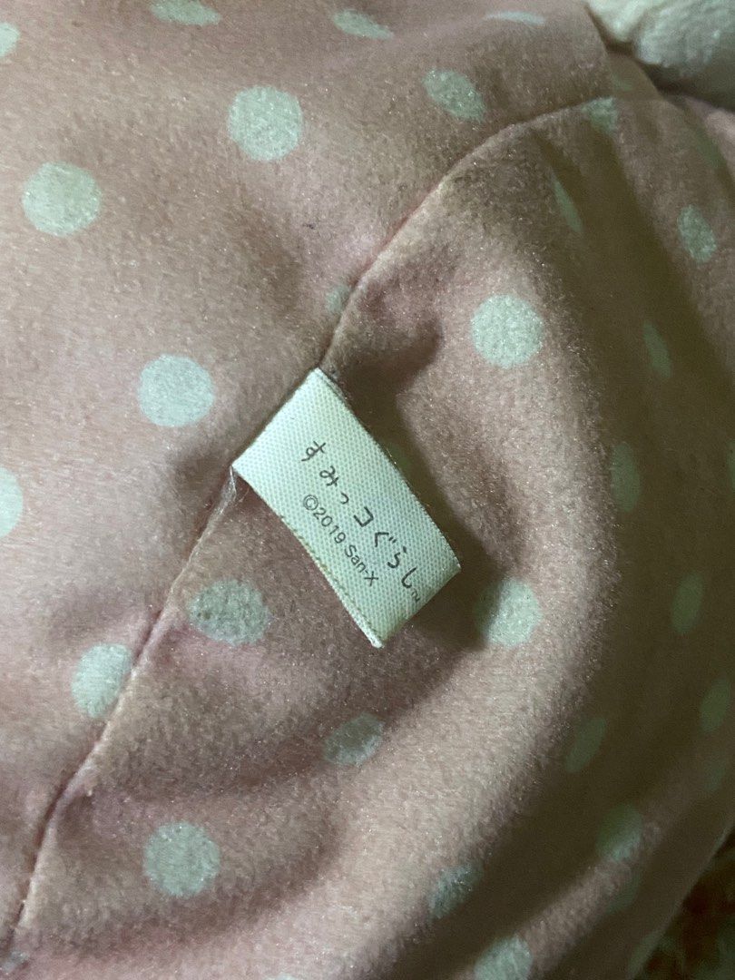 Sumikko Gurashi Polar Bear Plush (Category: Plushies & Soft Toys) located in General Tinio. Submitted by sick7 (Listing ID 1411726962, Image 2). Description: - Adorable Sumikko Gurashi Polar Bear plush. - White body with pink polka dot pants. - Light blue tie and brown nose. - Features small ears. - From 2019 San-X. - Perfect gift for collectors! - Need wash.