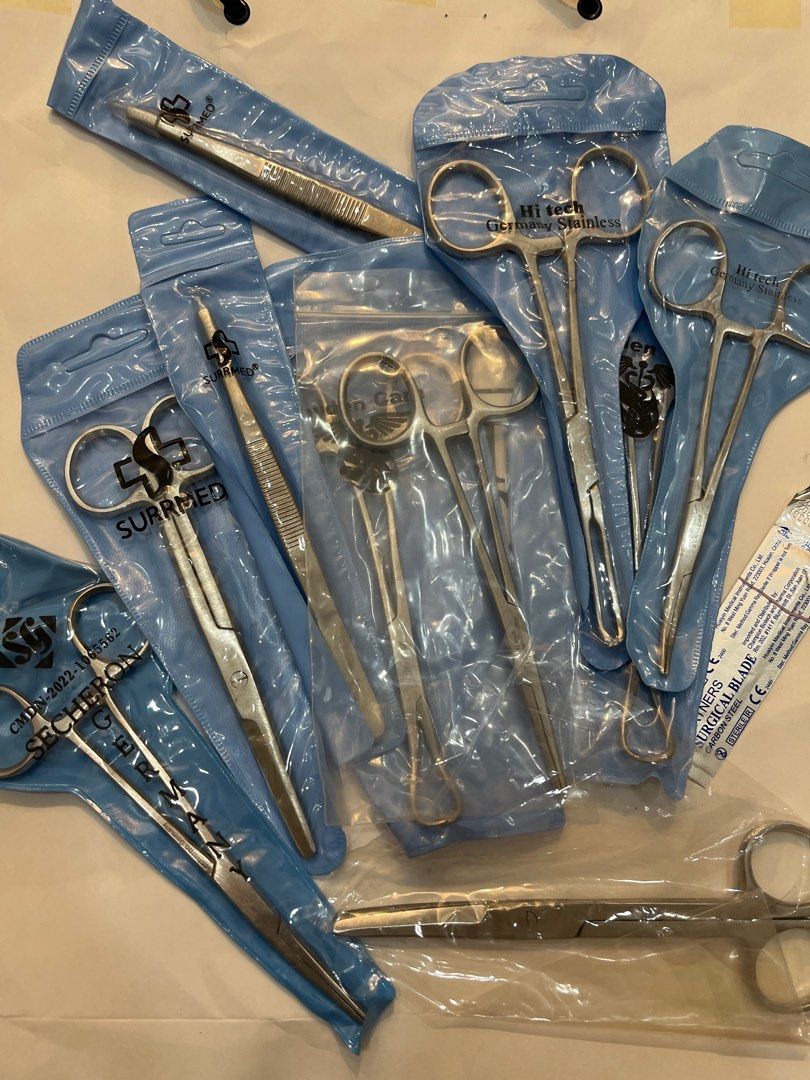 Surgical Instruments - Forcep, Mayo, Tissue, Thumb, Tuning Forks (Category: Medical Supplies & Tools) located in Quezon City. Submitted by darkbleu (Listing ID 1411708141, Image 2). Description: Surgical Instruments - take all. Free surgical blades.