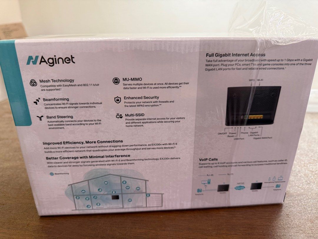 TP-Link Aginet EX230v AX1800 Dual Band Router, Computers & Tech, Parts ...